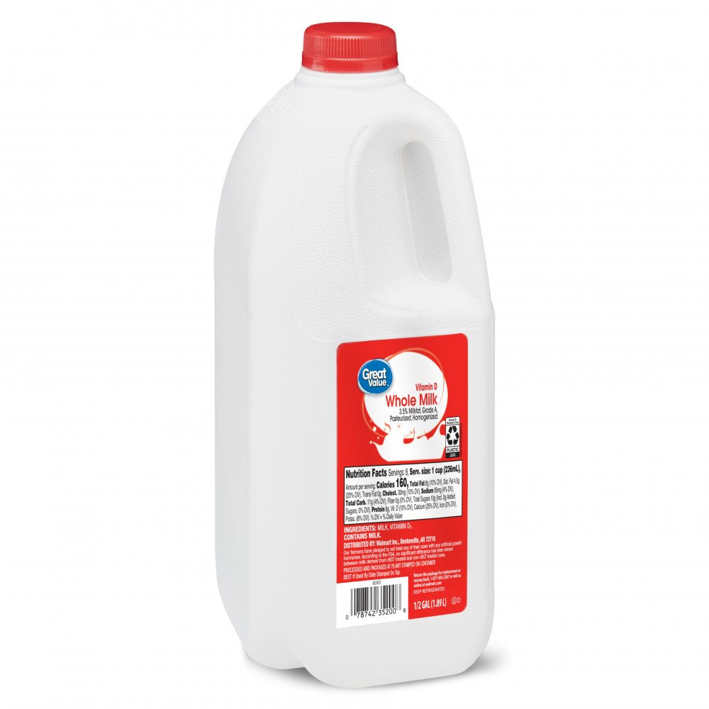 WHOLE MILK 1/2 GAL