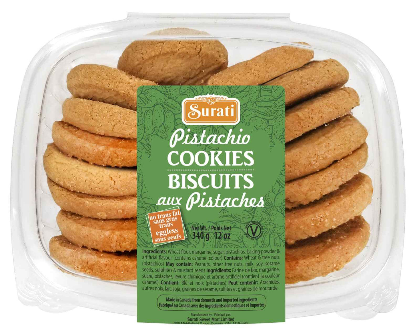 SURATI PISTACHIO BISCUITS 340 G