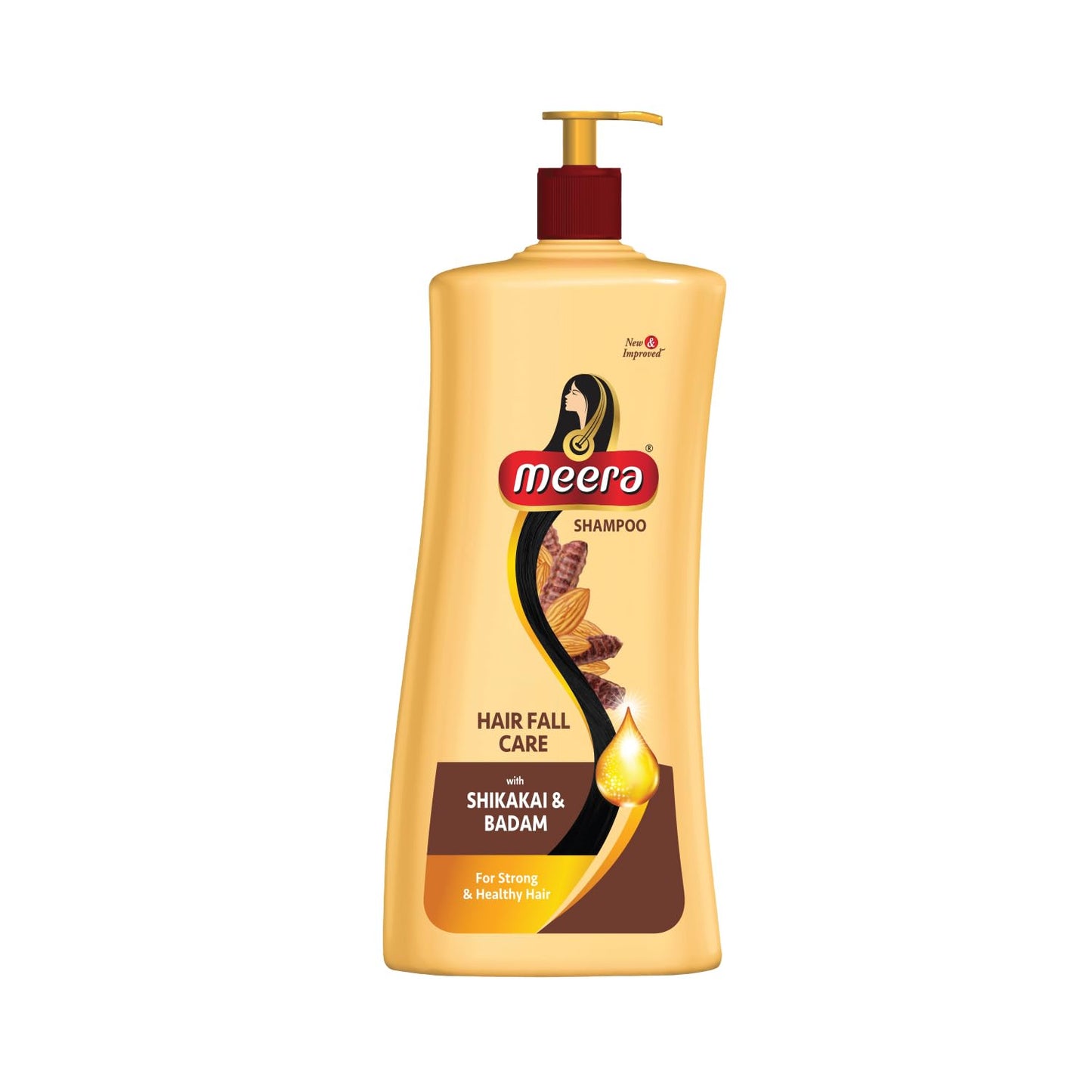 MEERA SHAMPOO SHIKAKAI BADAM - 340 ML