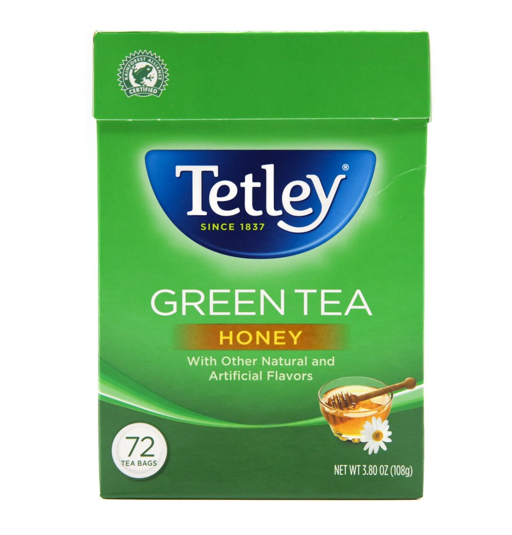 TETLEY GREEN TEA WITH HONEY BAGS - 72 COUNT
