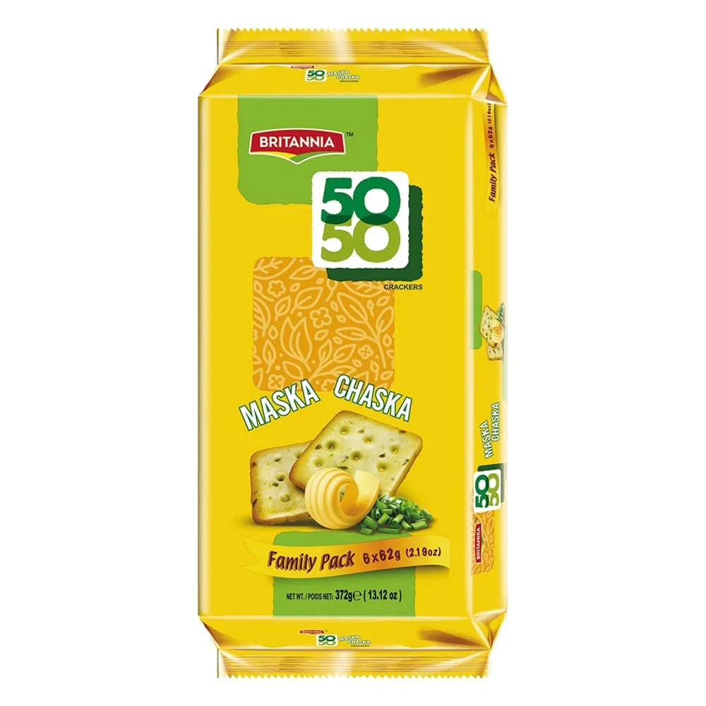 BRITANNIA 50-50 MASKA CHASKA BISCUITS 372 G