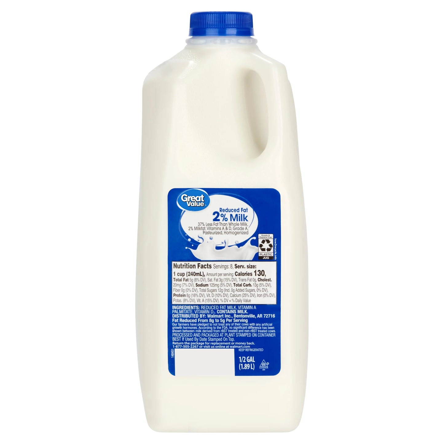 2 % REDUCED FAT MILK 1/2 GAL