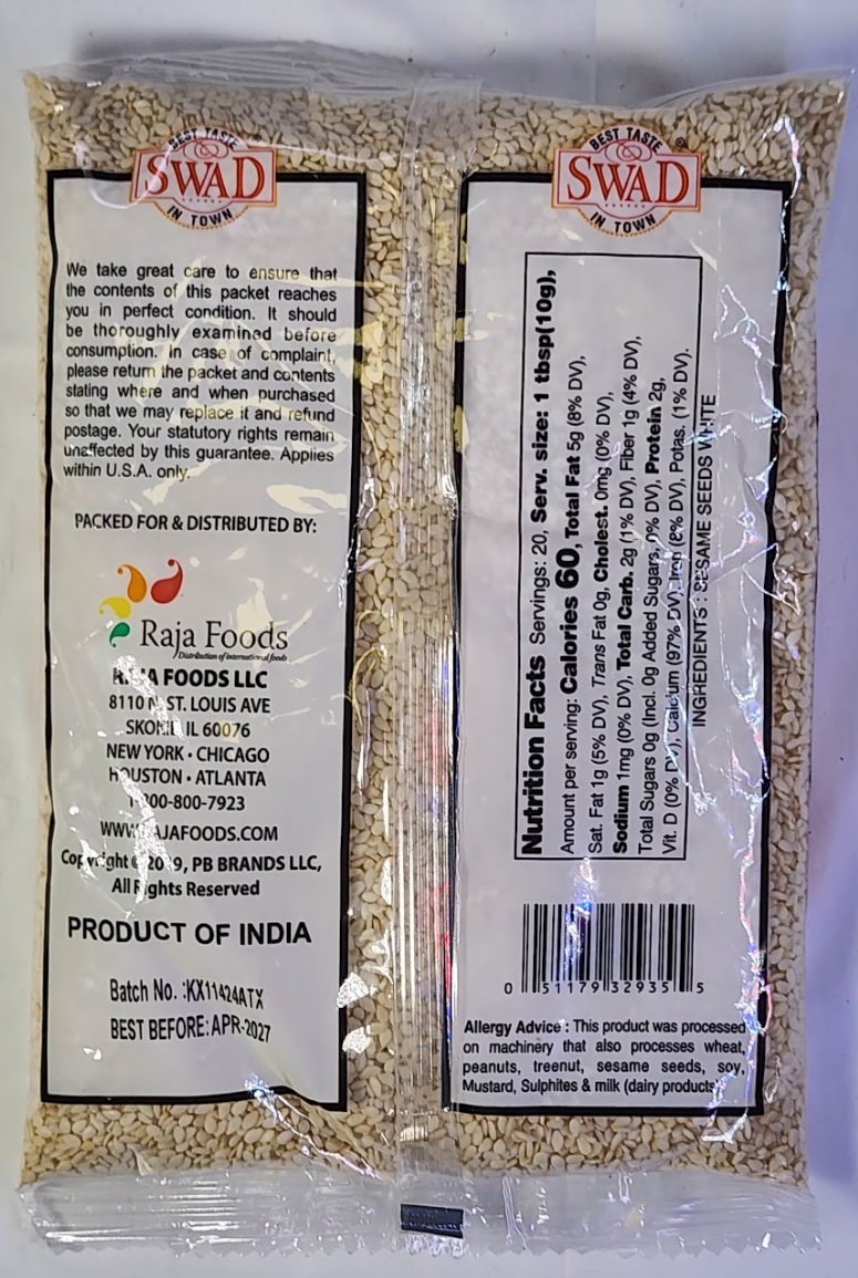 SWAD SESAME SEEDS WHITE - 200 G