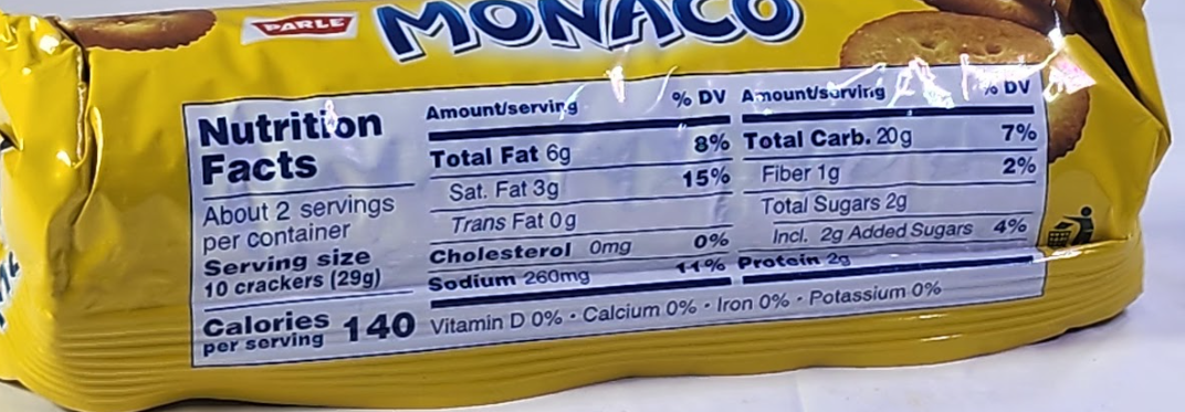 PARLE MONACO BISCUITS - 65 G