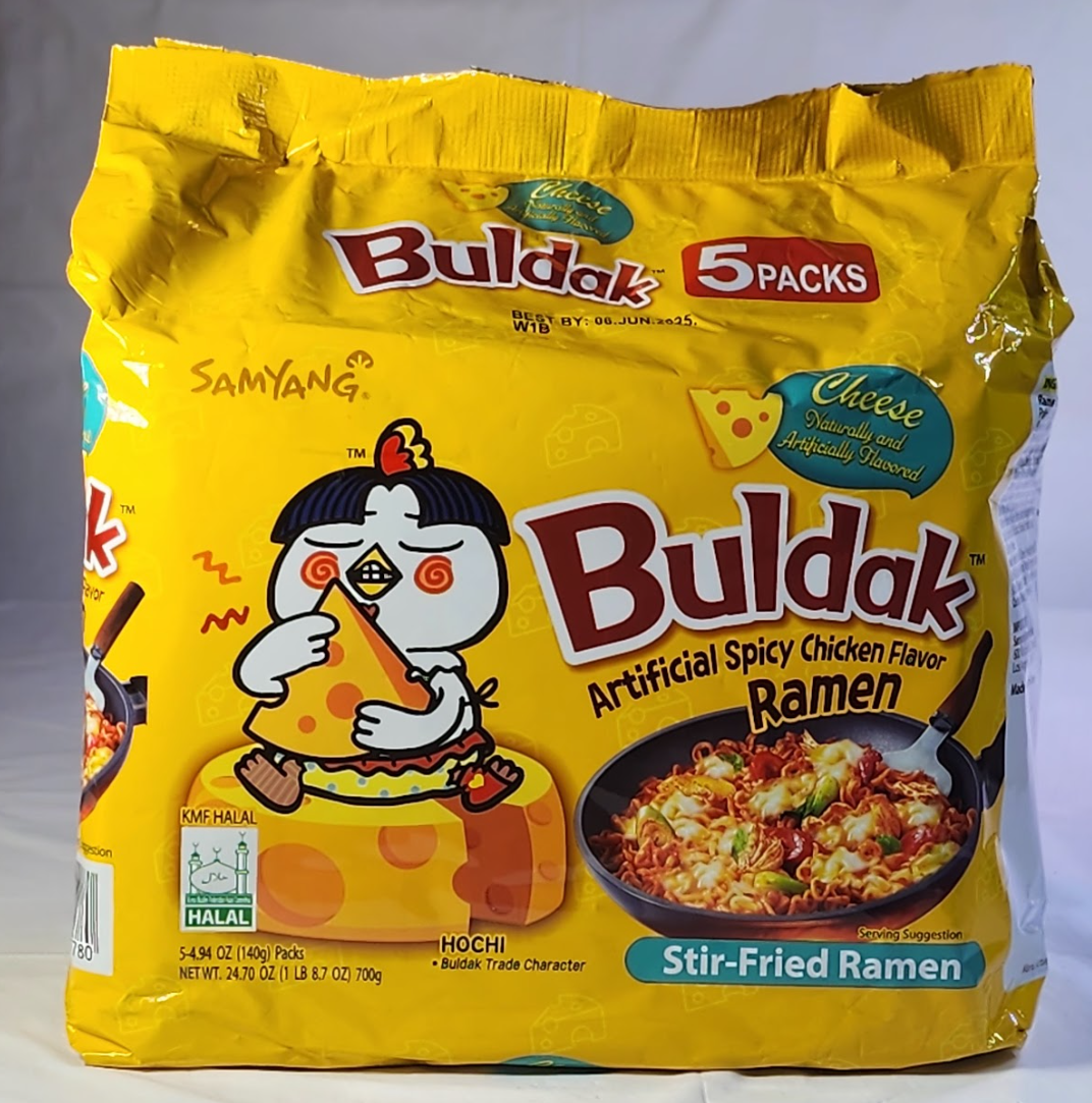 BULDAK CHEESE RAMEN NOODLES - 700 G