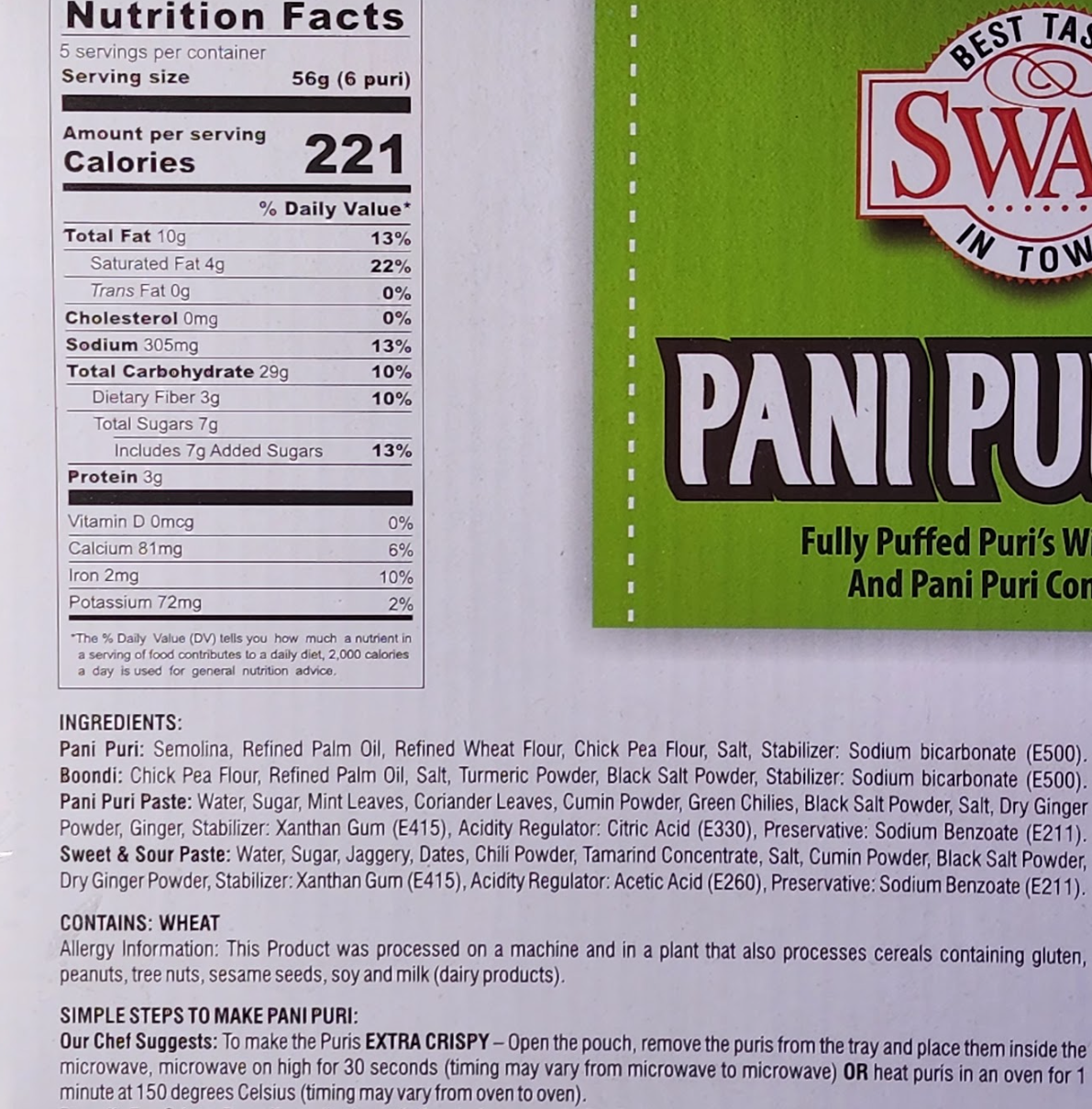 SWAD PANI PURI KIT - 280 g