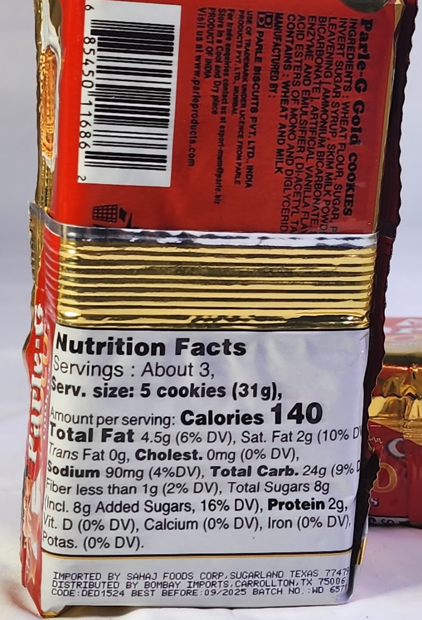 PARLE PARLE-G GOLD BISCUITS - 100G - 1 PIECE