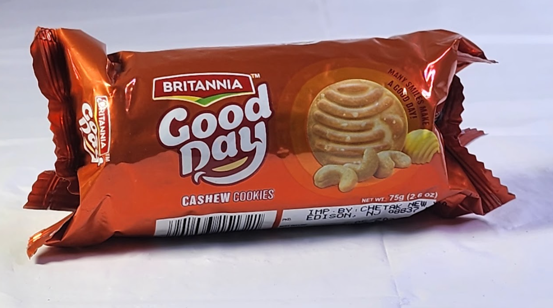 BRITANNIA GOOD DAY CASHEW COOKIE BISCUITS - 75 G