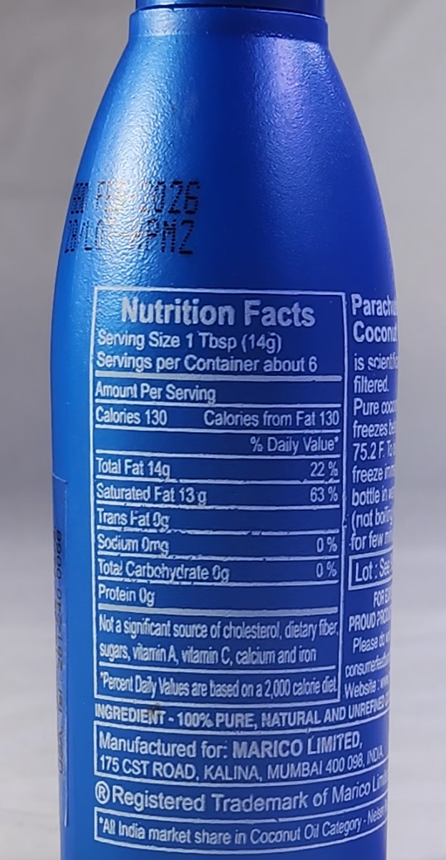 PARACHUTE COCONUT HAIR OIL - 89 ML