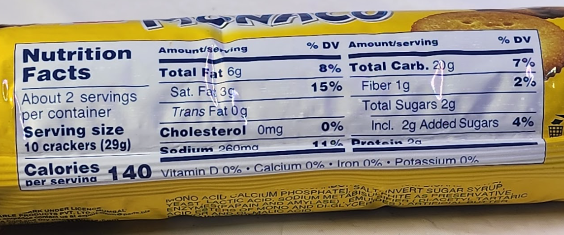 PARLE MONACO BISCUITS