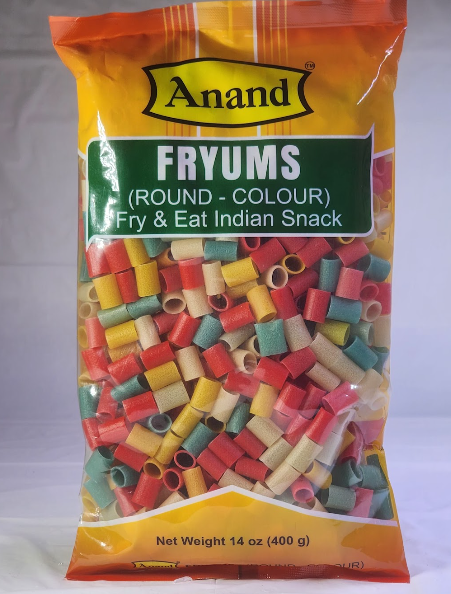 ANAND FRYUMS ROUND COLORED PAPADS - 400 G