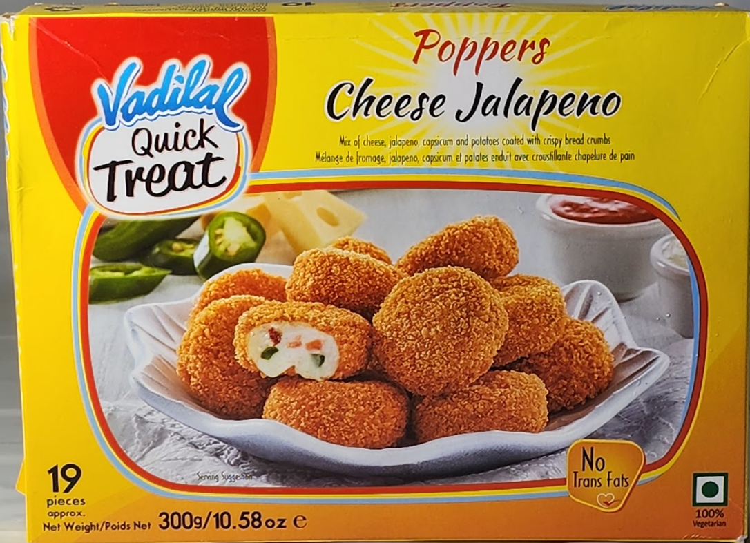 VADILAL CHEESE JALAPENO POPPERS - 300 G