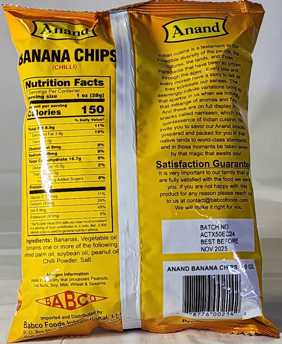 ANAND BANANA CHIPS CHILLI 340 G