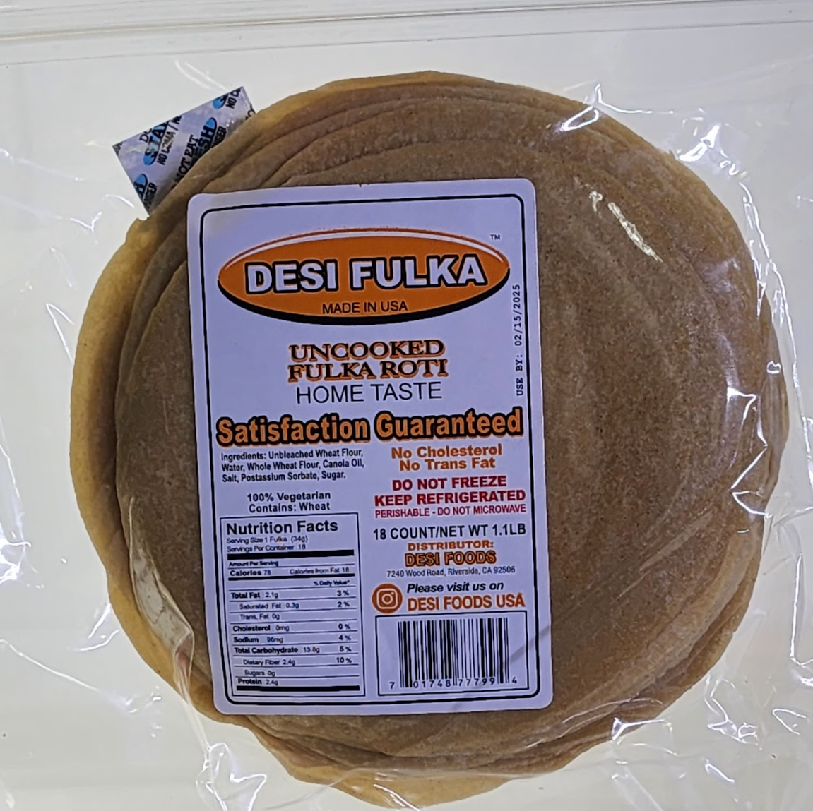 ROTI FRESH PHULKA - 18 COUNT