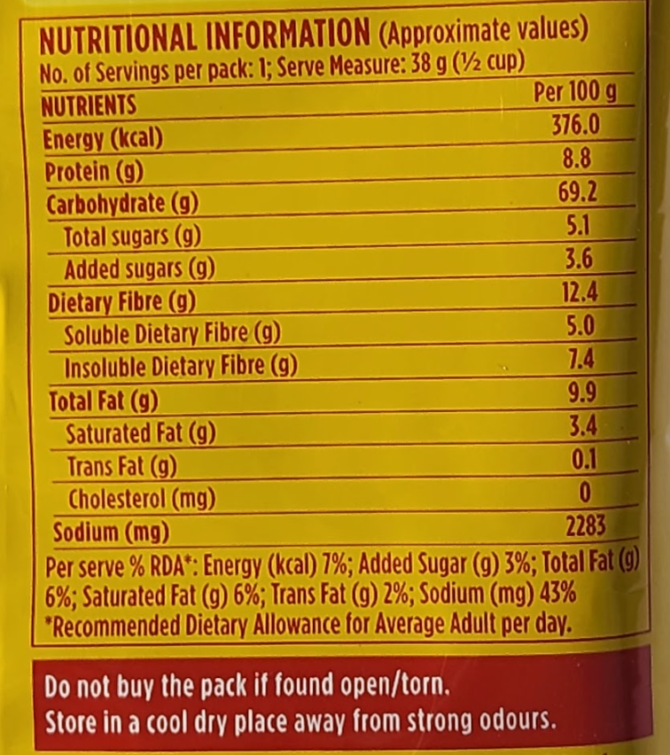 SAFFOLA MASAL OATS - 38 G