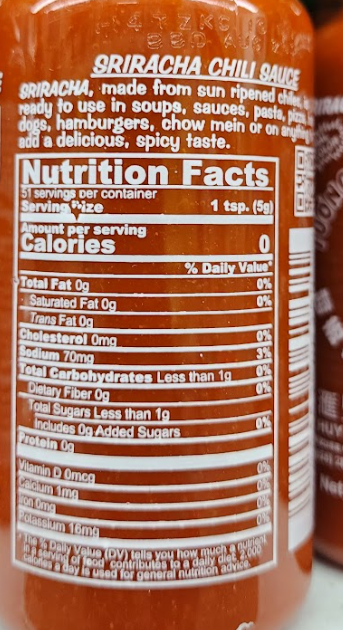 SRIRACHA HOT SAUCE 9 OZ