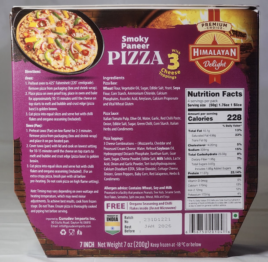 HIMALAYAN SMOKY PANEER PIZZA