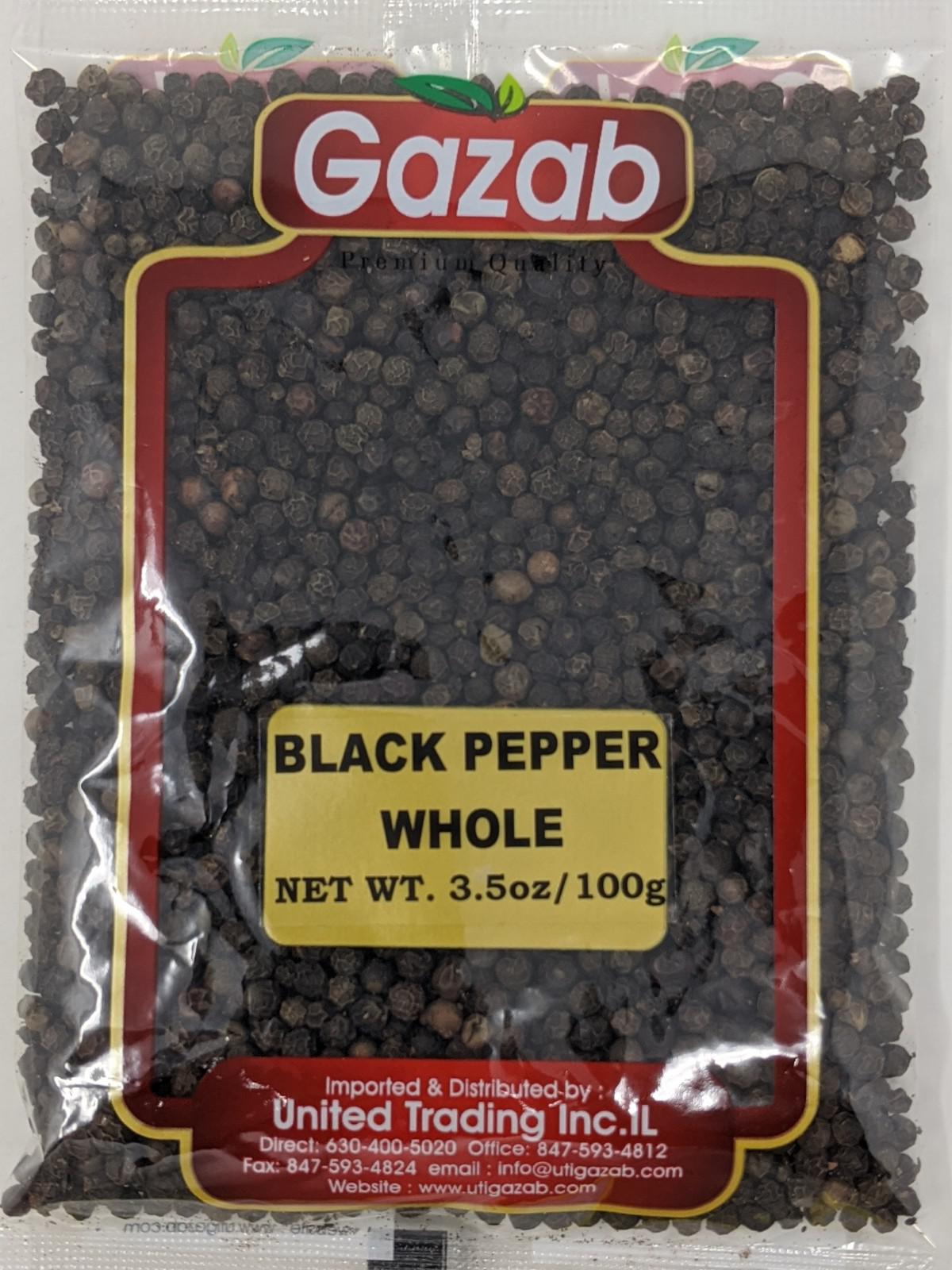 GAZAB WHOLE BLACK PEPPER - 100 G