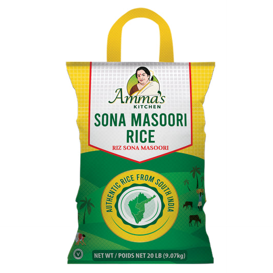 AMMA'S SONA MASOORI RICE - 20 LB