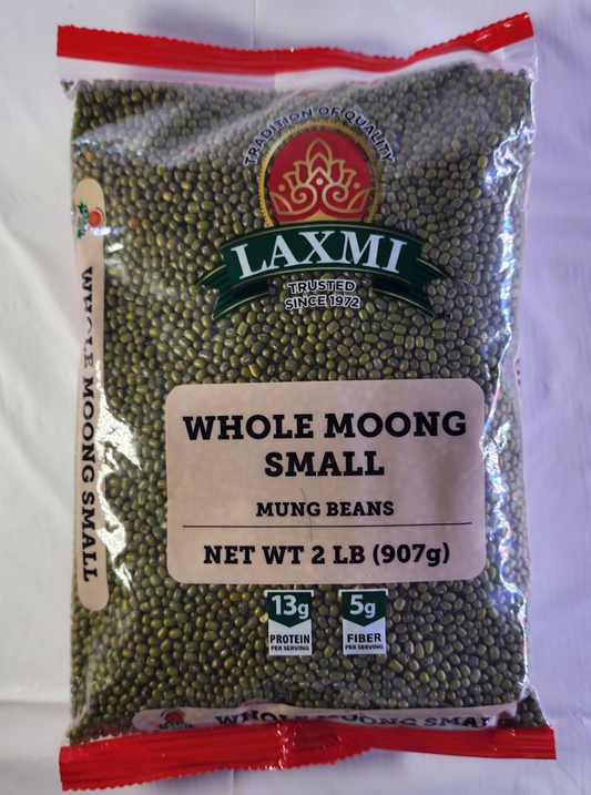 LAXMI WHOLE MOONG SMALL, MUNG BEANS - 907 G