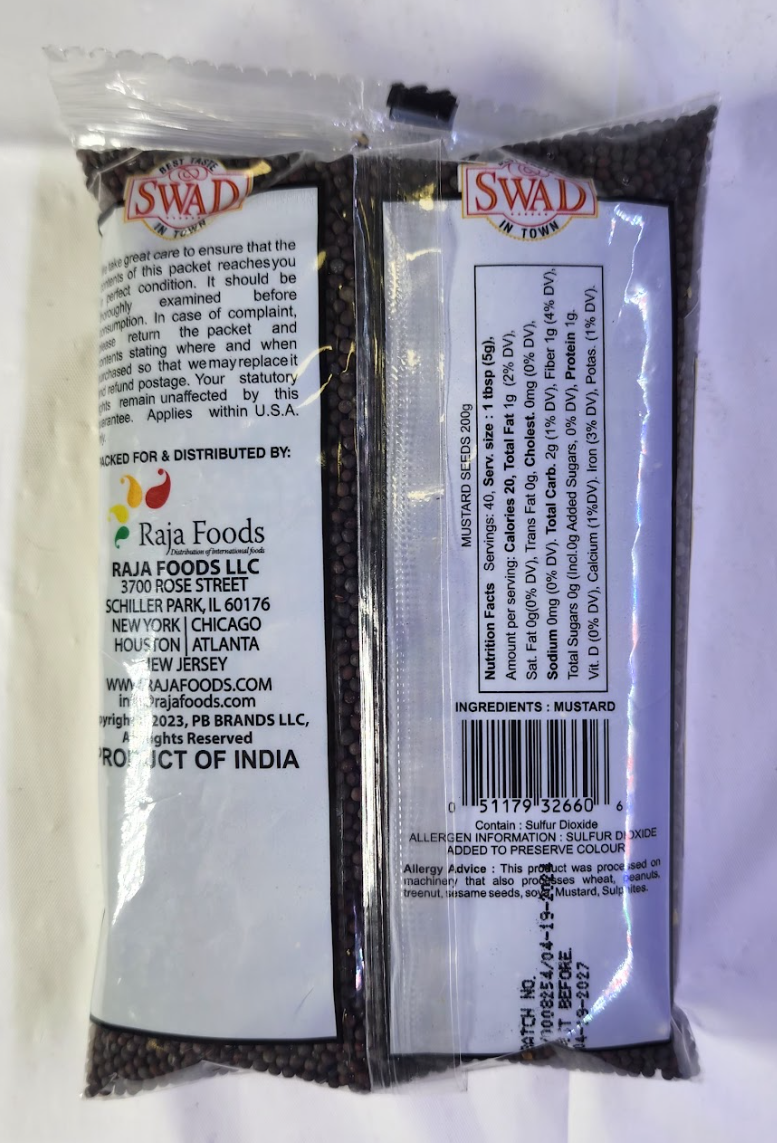 SWAD MUSTARD SEEDS - 200 G