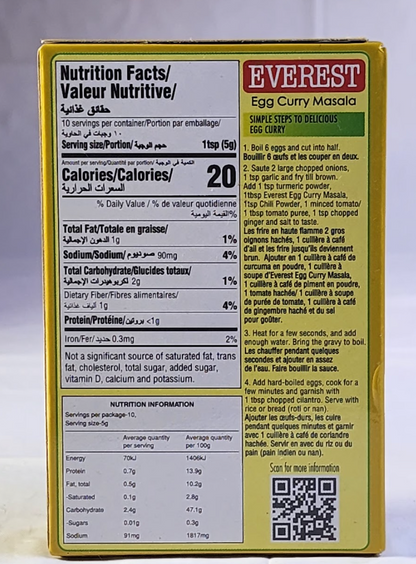 EVEREST EGG CURRY MASALA - 50 G