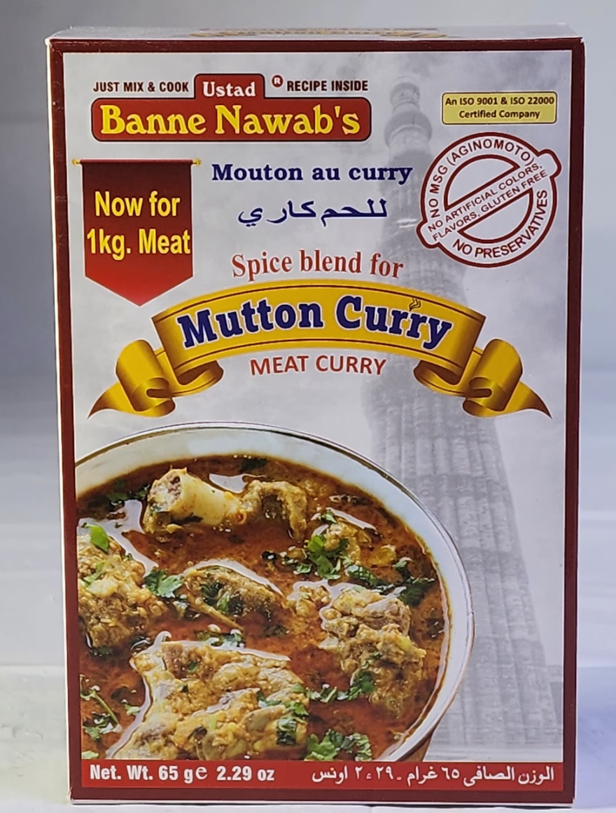 BANNE NAWAB'S MUTTON CURRY MASALA - 65 G