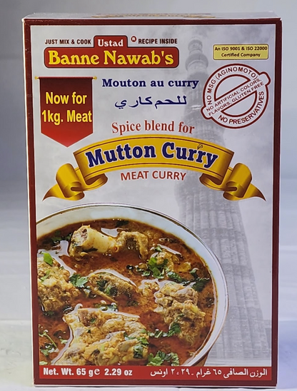 BANNE NAWAB'S MUTTON CURRY MASALA - 65 G