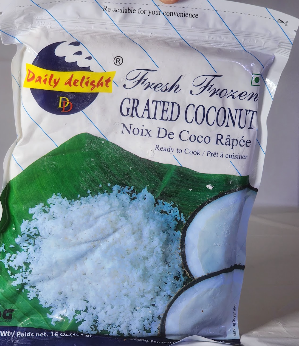 FRESH FROZEN GRATED COCONUT - 1 LB