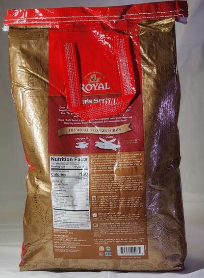 ROYAL CHEF'S SECRET BASMATI RICE - 10 POUND