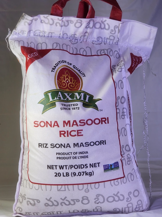 LAXMI SONA MASOORI RICE - 20 LB