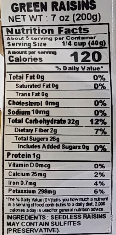 GAZAB GREEN RAISINS - 200 G