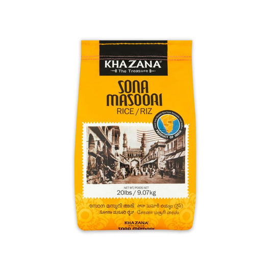KHAZANA SONA MASOORI RICE - 20 LB