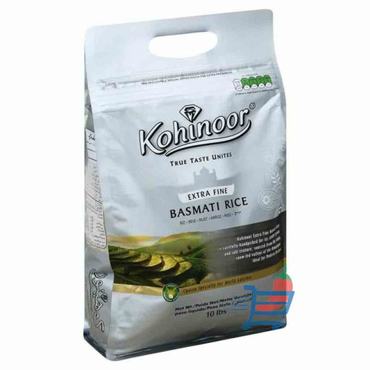 KOHINOOR EXTRA FINE BASMATI RICE - 10 LB